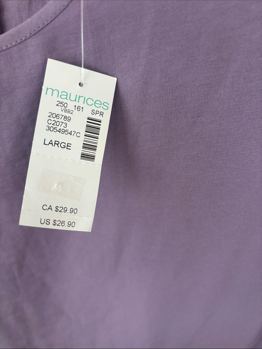 Women's Lavender Short-Sleeve Blouse - Maurices - Picture 5 of 6